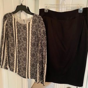 Banana Republic silk tulip skirt